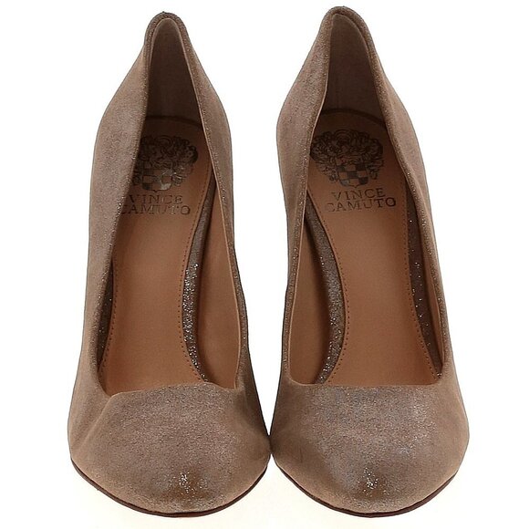 Vince Camuto Janetta Pewter metallic block heels 8.5 new - Picture 5 of 16